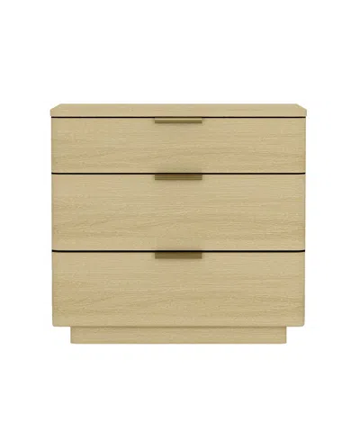 Manhattan Comfort Payton Modern Nightstand With 3 Drawers In Neutral