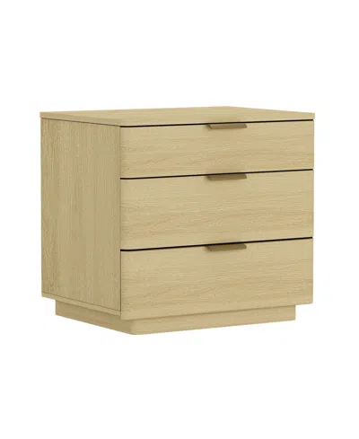 Manhattan Comfort Payton Modern Nightstand With 3 Drawers In Neutral