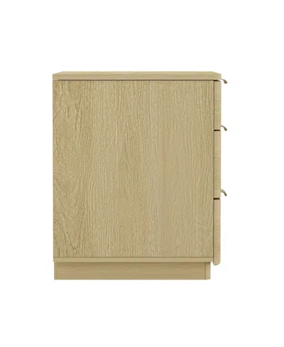 Manhattan Comfort Payton Modern Nightstand With 3 Drawers In Neutral
