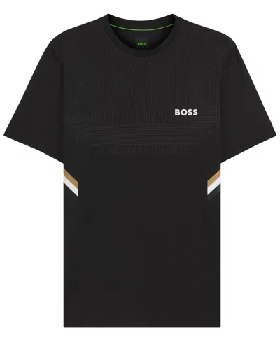 Hugo Boss Boss By  Men's Active Moisture Management Slim-fit T-shirt In Black