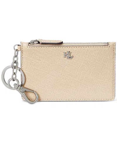 Ralph Lauren Textured Leather Zip Card Case