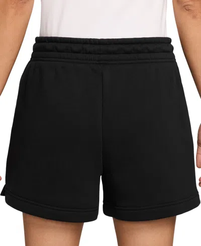 Nike Sportswear Women's Phoenix Fleece Mid-rise 4" Shorts In Black