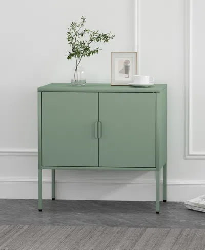 Manhattan Comfort Ava Modern Accent Cabinet With 2 Adjustable Shelves In Blue
