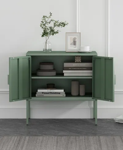 Manhattan Comfort Ava Modern Accent Cabinet With 2 Adjustable Shelves In Blue