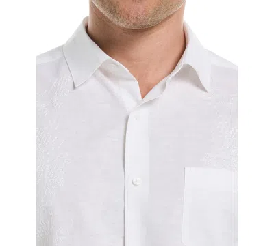 Cubavera Men's Classic-fit Tonal Embroidered Button-down Shirt In Yellow