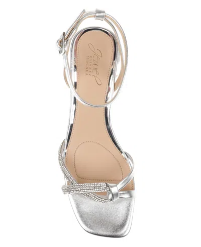 Jewel Badgley Mischka Fern Ankle Strap Sandal In Gray