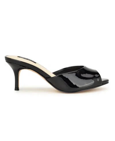 Nine West Women's Luvlie Kitten Heel Dress Sandals In Black