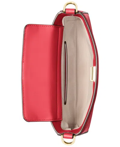 Michael Kors Michael  Bryant Small Leather Convertible Crossbody In Red