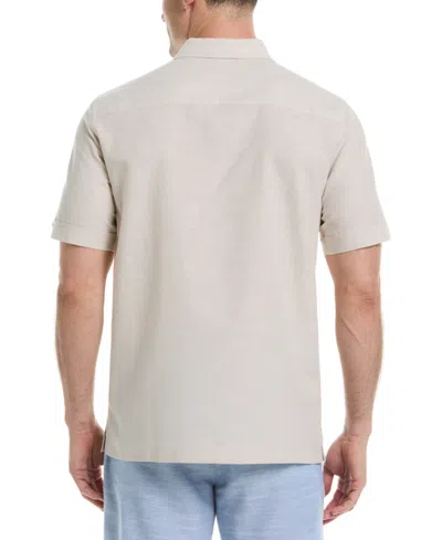 Cubavera Men's Classic-fit Engineered Stripe Panel Button-down Shirt In Neutral