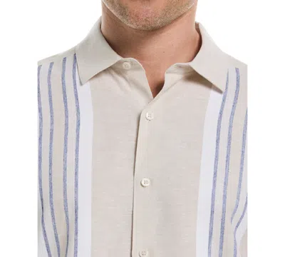 Cubavera Men's Classic-fit Engineered Stripe Panel Button-down Shirt In Neutral
