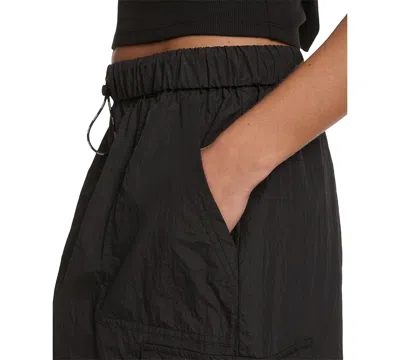 Starter Women's Solid-color Pull-on Midi Cargo Skirt In Black