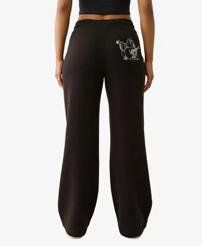 True Religion Women's Lurex Buddha Straight Leg Pants In Black
