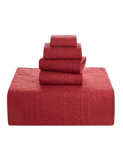 Nestl Grid Embossed 5-pc. Quilt Set, Full/queen