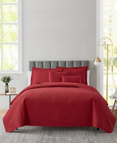 Nestl Grid Embossed 5-pc. Quilt Set, Full/queen