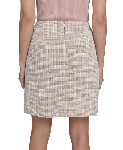 Calvin Klein Women's Textured Faux-wrap Pencil Skirt In Neutral