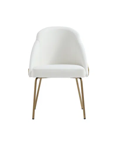 Manhattan Comfort 34.4" Faux Leather Gracie Dining Chair In White