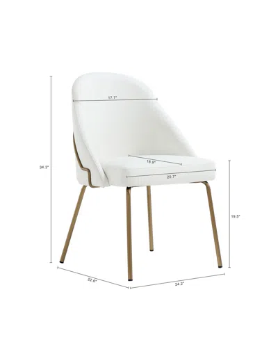 Manhattan Comfort 34.4" Faux Leather Gracie Dining Chair In White