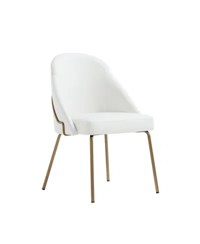 Manhattan Comfort 34.4" Faux Leather Gracie Dining Chair In White