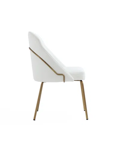 Manhattan Comfort 34.4" Faux Leather Gracie Dining Chair In White