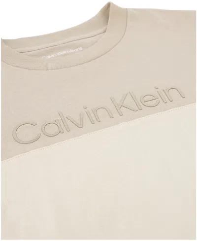 Calvin Klein Big Boys Foil Short Sleeve T-shirt In Neutral