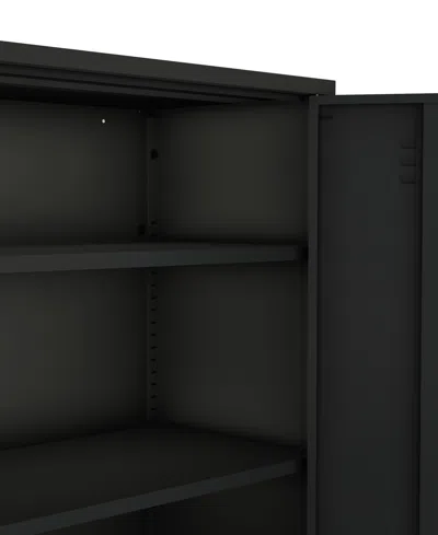 Manhattan Comfort Naomi Modern Accent Cabinet With 3 Adjustable Shelves In Gray