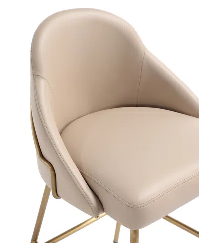 Manhattan Comfort 41.1" Faux Leather Gracie Barstool In Neutral