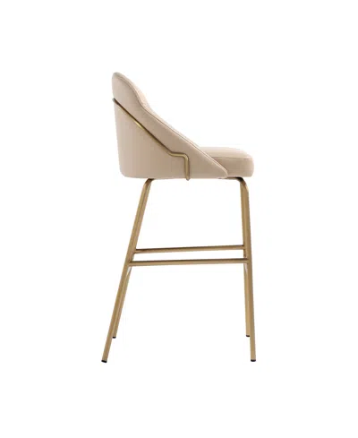 Manhattan Comfort 41.1" Faux Leather Gracie Barstool In Neutral