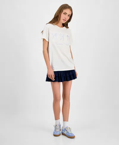 Grayson Threads, The Label Juniors' Karma Club Bow Graphic T-shirt