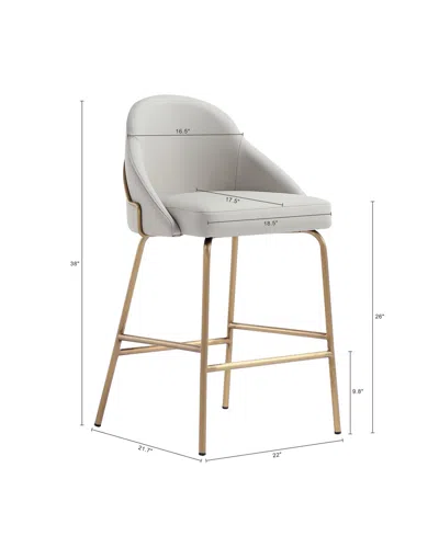 Manhattan Comfort 38" Faux Leather Gracie Counter Stool