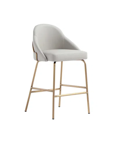 Manhattan Comfort 38" Faux Leather Gracie Counter Stool