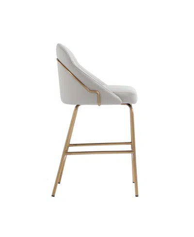 Manhattan Comfort 38" Faux Leather Gracie Counter Stool