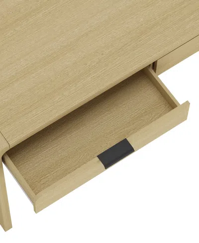 Manhattan Comfort 54" Medium Density Fiberboard Grace Modern 2-drawer Home Office Desk In Neutral