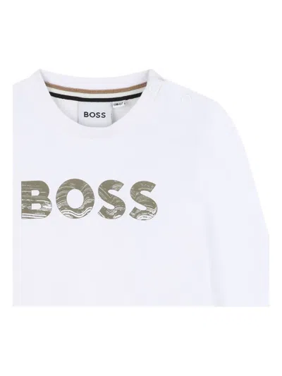 Bosswear T-shirt Mit Logo-print In White