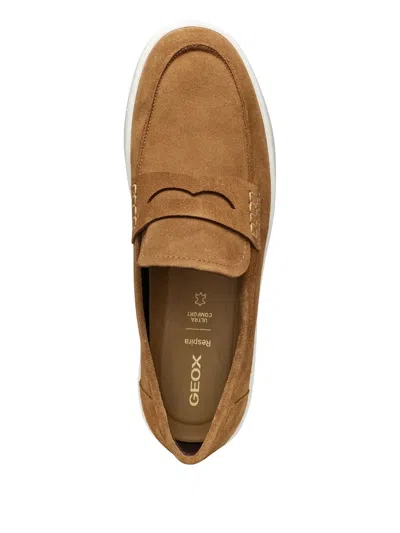 Geox Spherica Ecub-1 Penny-slot Loafers In Brown