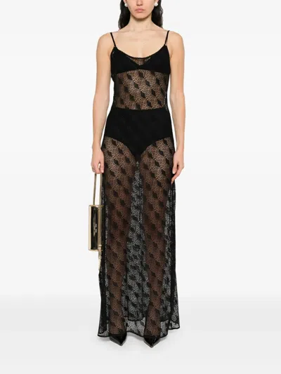 Atu Body Couture Open-back Patterned Maxi Dress