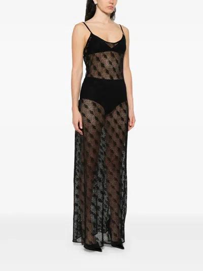 Atu Body Couture Open-back Patterned Maxi Dress