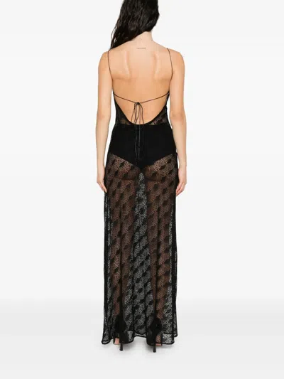 Atu Body Couture Open-back Patterned Maxi Dress