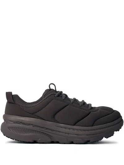 Hoka Bondi Padded Lace-up Sneakers In Black
