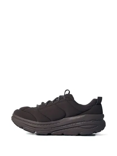 Hoka Bondi Padded Lace-up Sneakers In Black