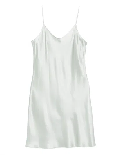 Olivia Von Halle Silk Slip Dress In Blue