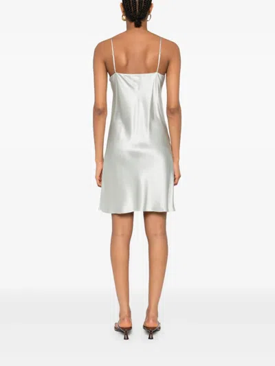 Olivia Von Halle Silk Slip Dress In Blue