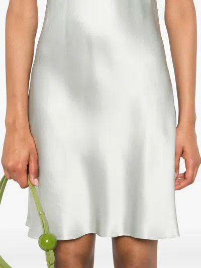 Olivia Von Halle Silk Slip Dress In Blue