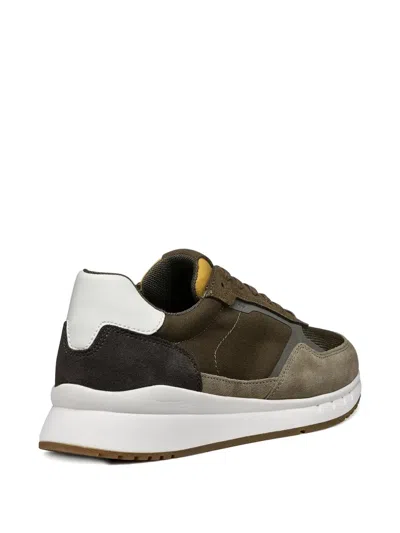 Geox Branthon Panelled Sneakers In Green
