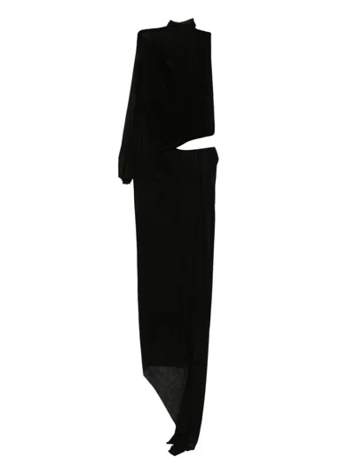 Francesco Murano Draped One-shoulder Maxi Dress