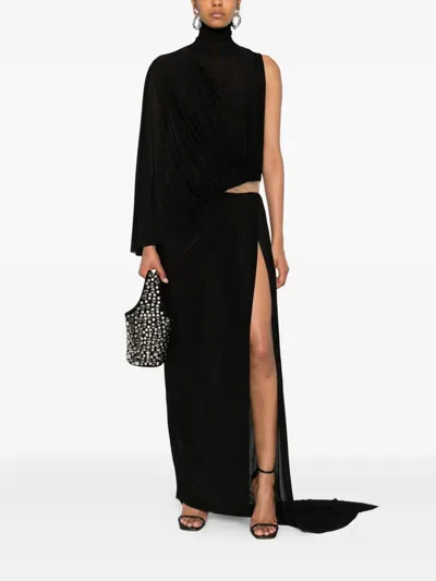 Francesco Murano Draped One-shoulder Maxi Dress