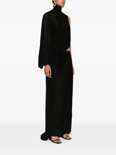 Francesco Murano Draped One-shoulder Maxi Dress