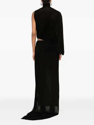 Francesco Murano Draped One-shoulder Maxi Dress