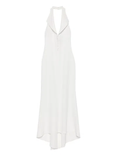 Atu Body Couture Halterneck Button-front Maxi Dress
