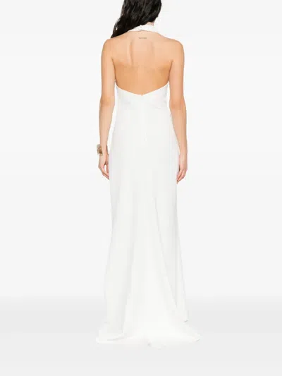 Atu Body Couture Halterneck Button-front Maxi Dress