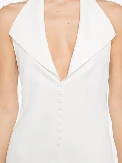 Atu Body Couture Halterneck Button-front Maxi Dress